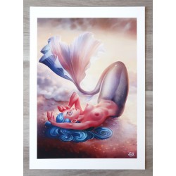 Blue mermaid A3
